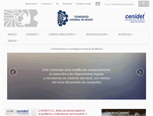 Tablet Screenshot of cenidet.edu.mx